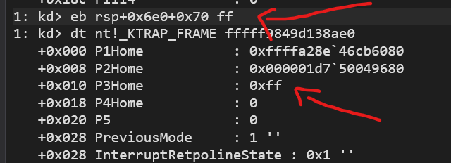 Windows 11 KTRAP_FRAME Alt Syscalls Hells Hollow modify return value