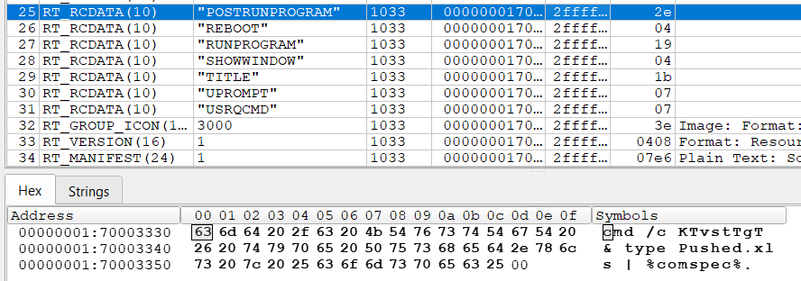 AutoIt encoded malware commands