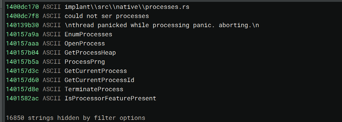 Rust Derive Debug strings in binary
